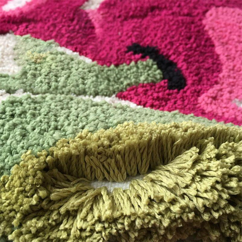 Alfombra de Tufting de cereza para puerta, alfombrilla suave y gruesa, esponjosa, absorbente para baño, inodoro, cocina, entrada, alfombrilla para pies