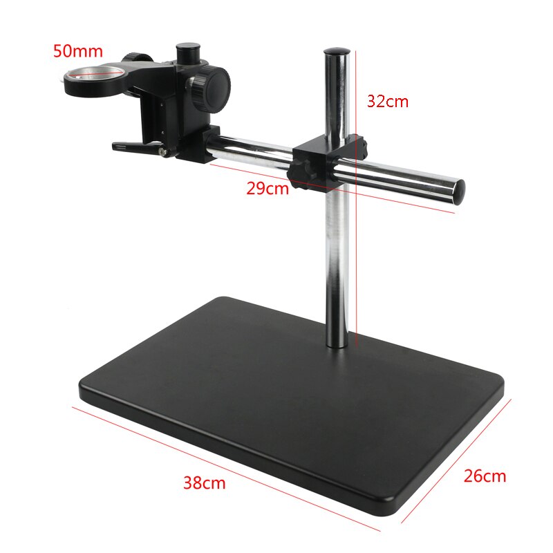 50mm Focus Holder Big Size Adjustable Table Microscope Stand +Multi-axis Adjustable Boom Arm For Lab Industry Microscope Camera