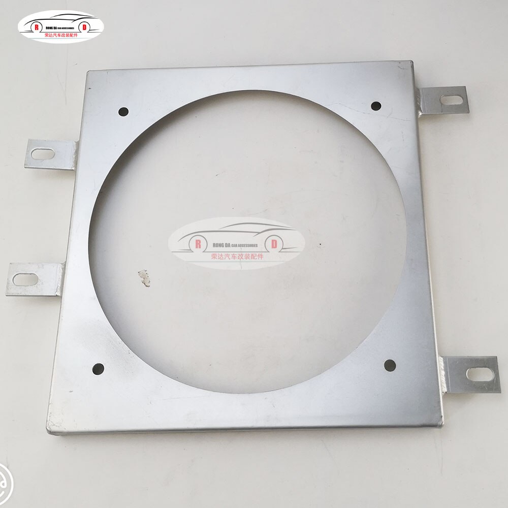 Universal 12 Inch 12V 80W 2100RPM Straight Black Blade Electric Cooling Radiator Fan Kit+The fan frame