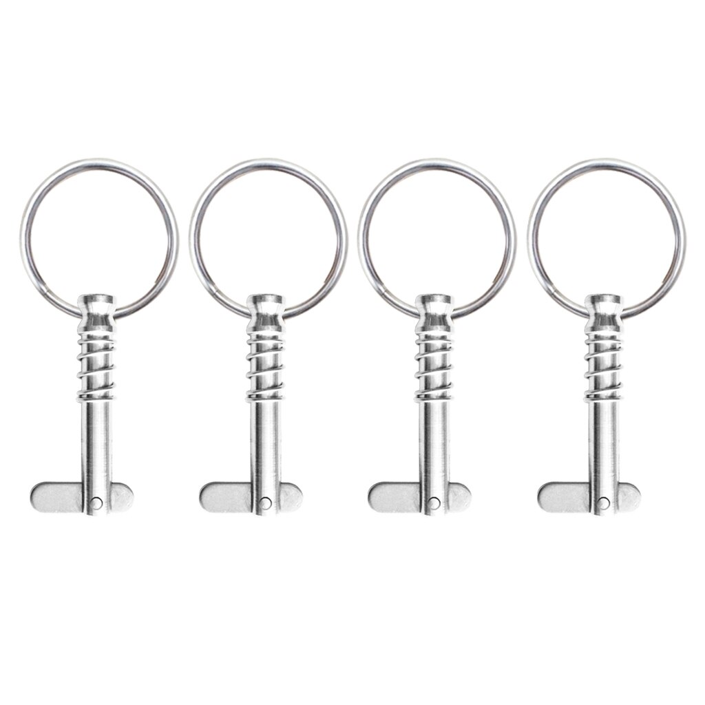 4 Pcs 316 Stainless Steel Quick Release Pin 1/4" Boat Bimini Top Fittings
