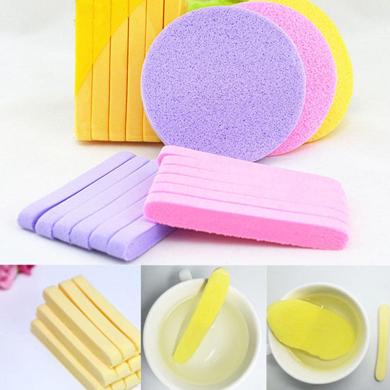 12 Stks/pak Gecomprimeerd Reiniging Spons Cleanser Wassen Pad Zacht Gezicht Reiniging Spons Pad Keuken Cleaning Tools