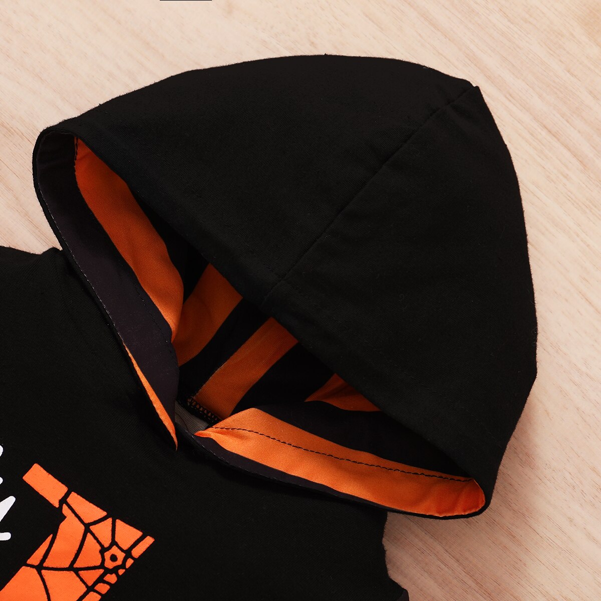 Halloween Pumpkin Romper Toddler Baby Girls Boys Unique Letter Stripe Long Sleeve Jumpsuit Boy’s Hooded Long Pants