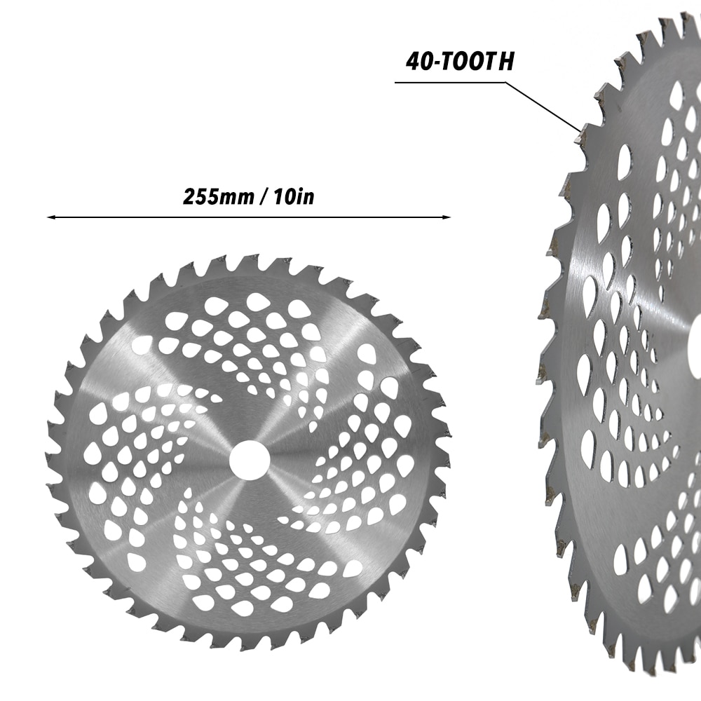 1pc coupe gazon tondeuse débroussailleuse tondeuse à gazon accessoires alliage 40T lame 255mm diamètre jardin outils électriques