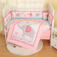 Baby Beddengoed Set Cartoon Dieren Dekbed Crib Sheet Wieg Rok Wieg Bumper Eenvoudige Baby Beddengoed Set