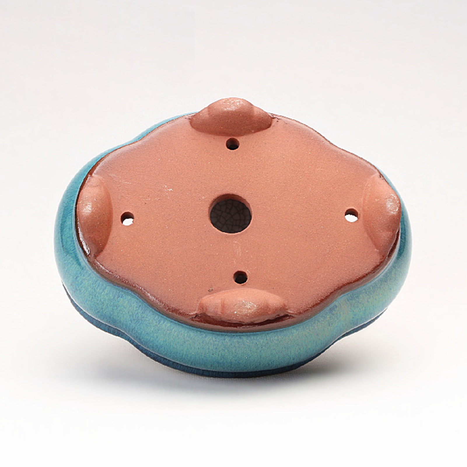 Pot de fleur succulente en céramique, Pots de bonsaï en poterie de Style chinois avec trou de vidange, pierre de grès violette pour décoration de bureau et de maison