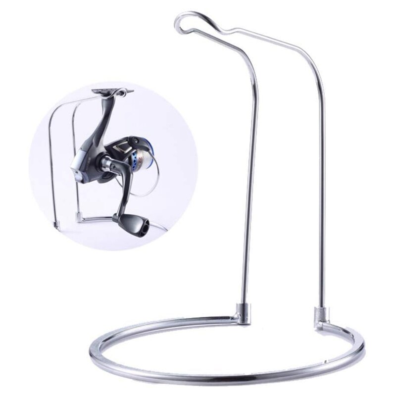 Porta carrete de pesca, soporte de equipo de pesca, bastidor de carrete giratorio desmontable, estante de exhibición, accesorios de carrete de pesca