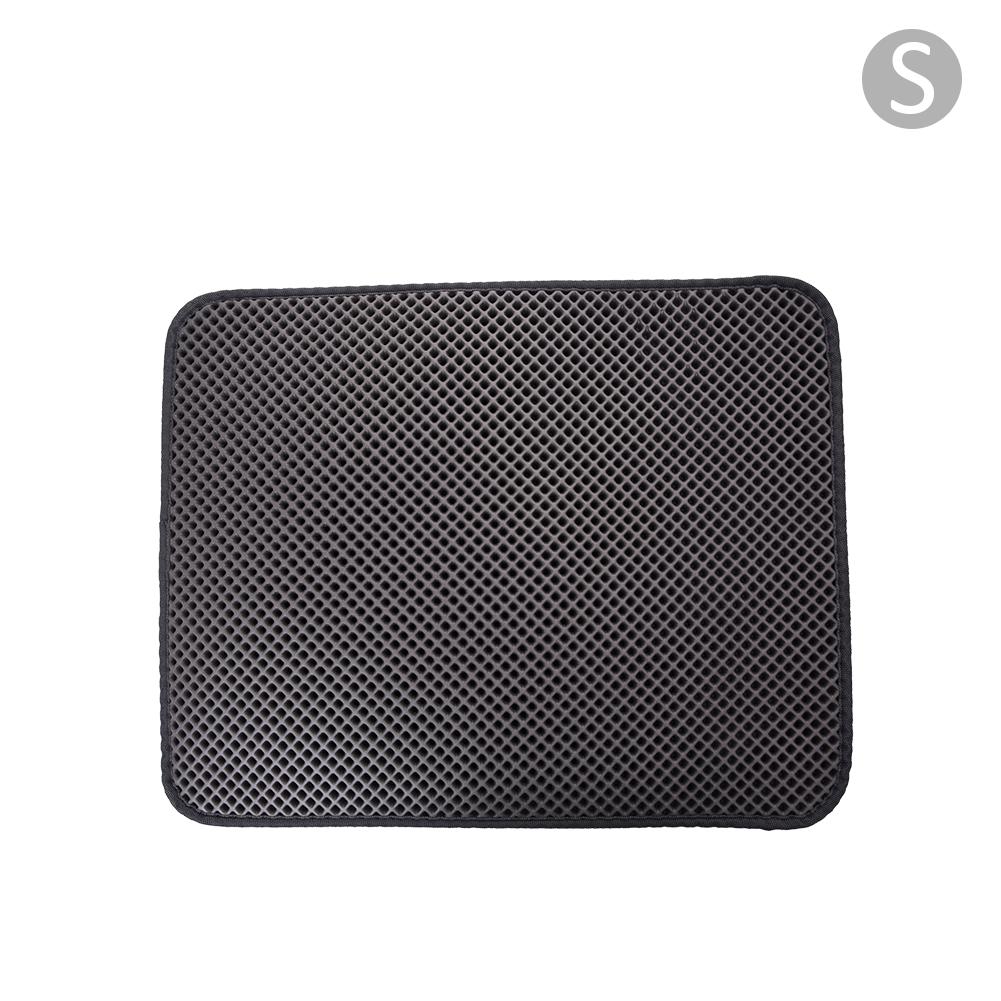 Double-Layer Cat Litter Mat Foldable Waterproof Pet Cat Litter Pad Non-slip High Elasticity EVA Sanitary Cat Litter Trapper Mat: 50x40cm foldable