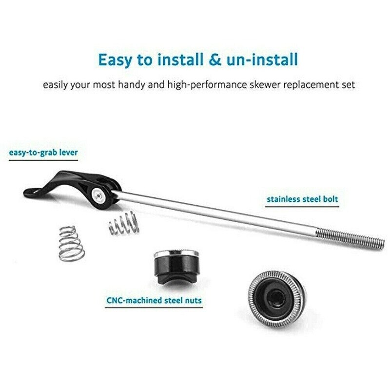 1 Paar Rvs Fietswiel Spies Racefiets Mtb Quick Release As Bolt Front Spies Achter Spies