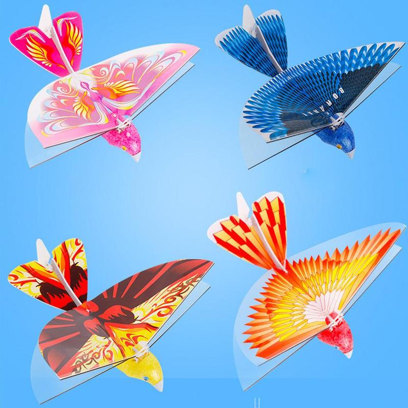 1pcs Electric Remote Control Simulation Flapping Wing Bird Toy Light Degree For Kids Toy Led Model With Bird Flying 360 Fly M4T2