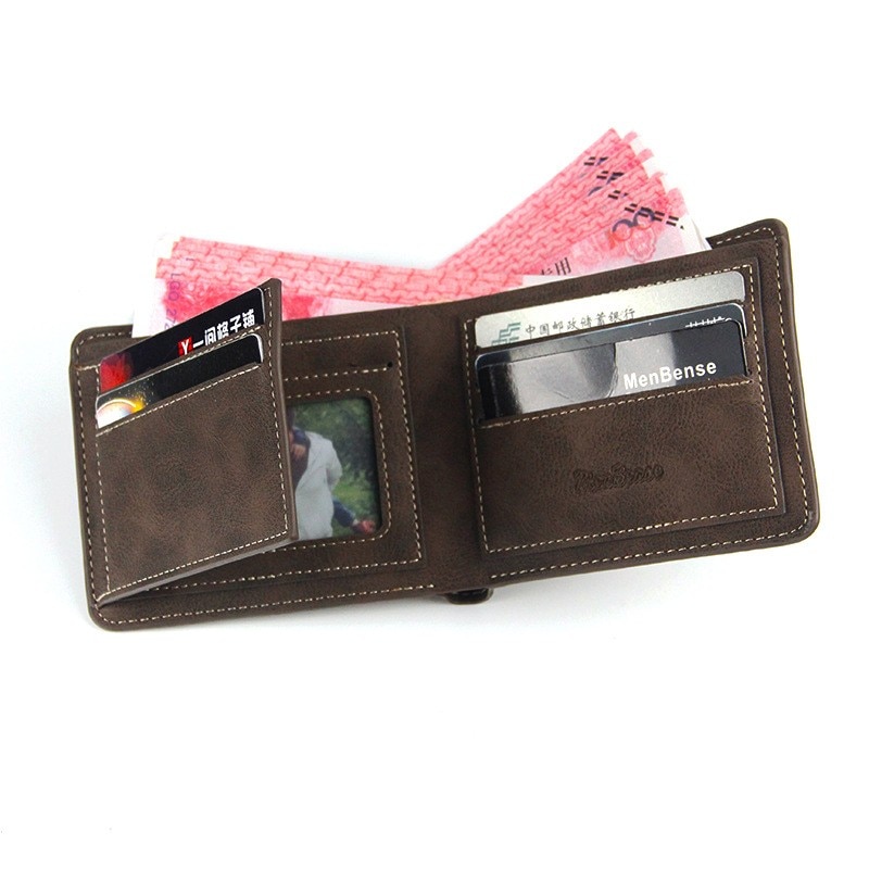 Mannen Korte Portemonnee Lederen Portfel Portefeuilles Portemonnees Pocket Multi-Card Kaarthouder Mannelijke Multifunctionele Carteira Masculina Portemonnee