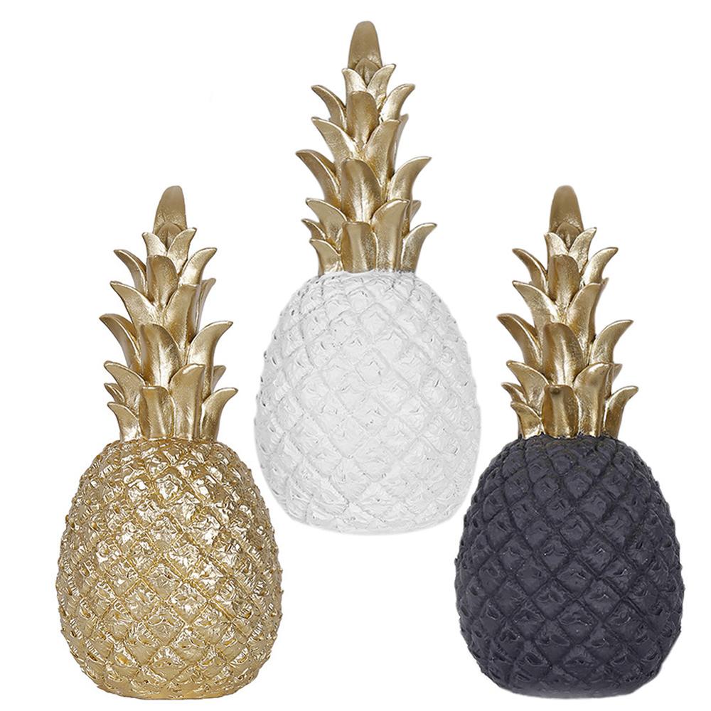 Piña dorada de resina de estilo nórdico, decoración del hogar, sala de estar, gabinete de vino, escaparate, artesanía, mesa lujosa, decoración del hogar, accesorios