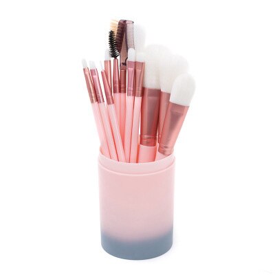 Hos præfessionel 12 stk makeup børste sæt kosmetiske børster makeup værktøjssæt med kopholder kuffert: 8