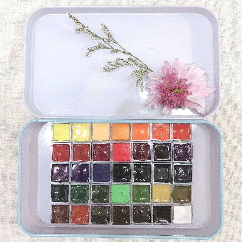 Korea Mijello gold 34 colors Dispensing watercolor master high concentration pure golden mission natural pigment watercolor