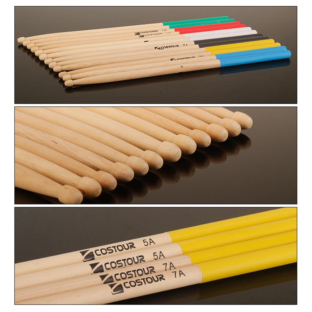 1Pair 7A/5A Durable Drumsticks Silicone Lightweight Drum Sticks Anti-slip -shaped Triangle Skull For Drum Musical Instrument