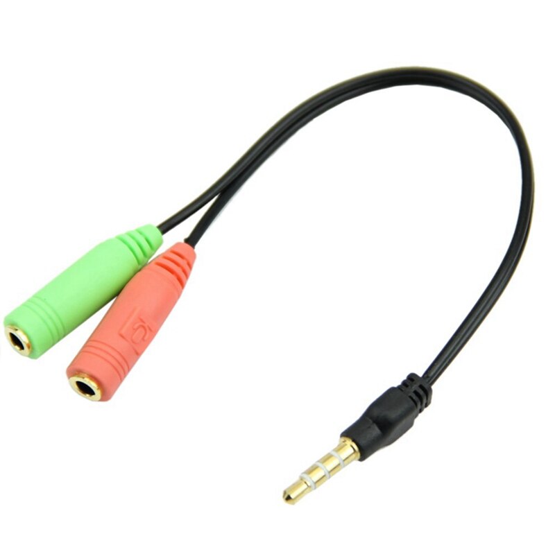 PC Headset To Smartphone Adapter Dual 3.5mm Male to Female Splitter Cable