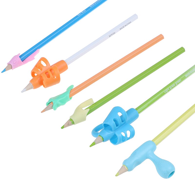 3Pcs Siliconen Dolfijn Vis Houden Tekening Potlood Kinderen Creativiteit Kids Studenten Potlood Schrijven Tekening Beschermen Vinger Speelgoed