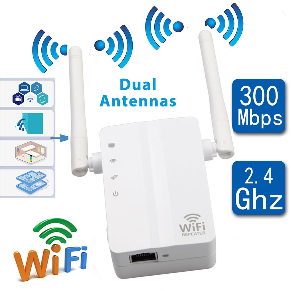 300Mbps Ap Draadloze Wifi Repeater Thuis Netwerk Booster 2.4G Draadloze Enhancer Wifi Signaal Range Extender
