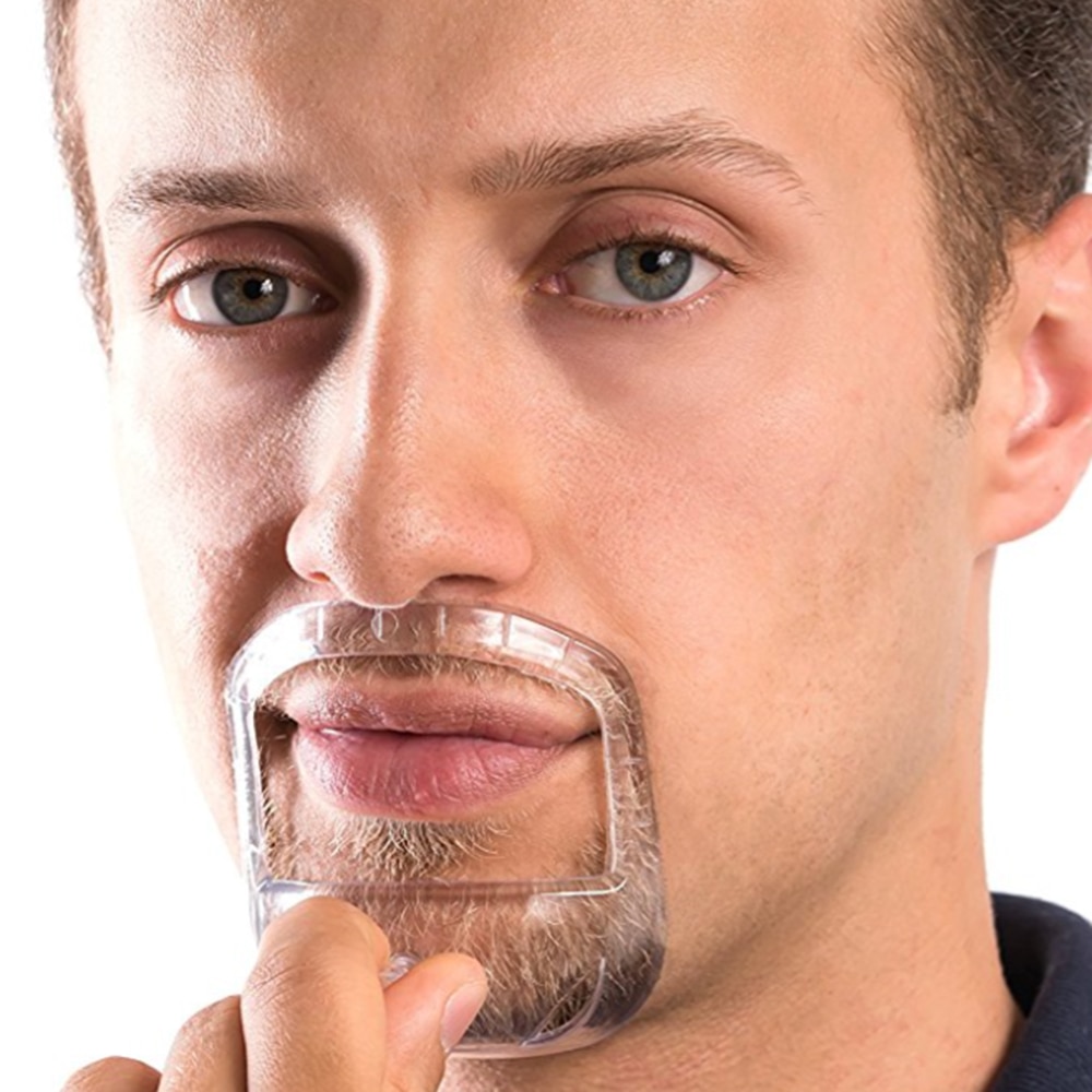 Barbe style modélisation outil 5 pièces/ensemble façonnage modèle hommes rasage pour soins mari visage barbiche peigne