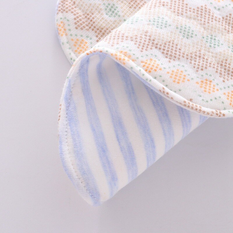 Babador para bebê, 360 graus girando três pisos de algodão infantil babadores bonito diversos impressos macio e confortável toalha para saliva do bebê