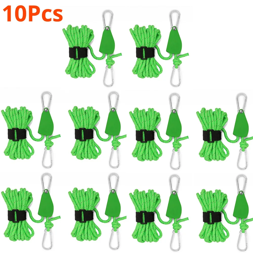 1-10 pz 4M 4MM tendicinghia da campeggio tendicinghia a cricchetto tenda da campeggio tenda da suola regolabile corda del vento gancio puleggia attrezzi da campeggio