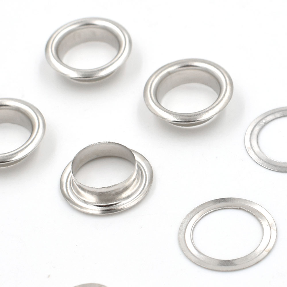 200 œillets métalliques de diamètre intérieur, 10mm, patchs, couture, accessoires pour vêtements, sacs et chaussures