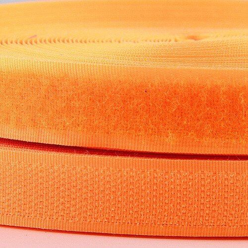 2Cm Polyester Nylon Klittenband Tape Geen Lijm Sluiting Tape Diy Sluiting Naaien Kledingstuk Accessoires Geen Lijm: light orange