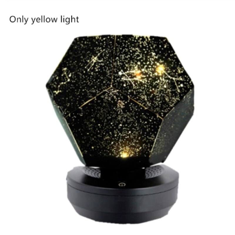 Planetarium galaxy night light projector star sky lamp decor celestial estrel romantiskt sovrum hem diy gif  zm831: Gul