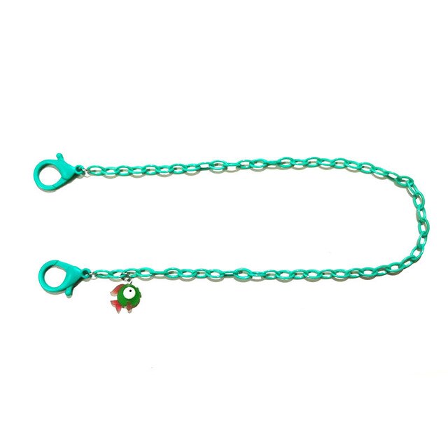 Cadena de hilo de algodón para gafas, collar de cadena para mascarillas, colgante de corazón, correas para gafas de sol, cordón para el cuello: Green