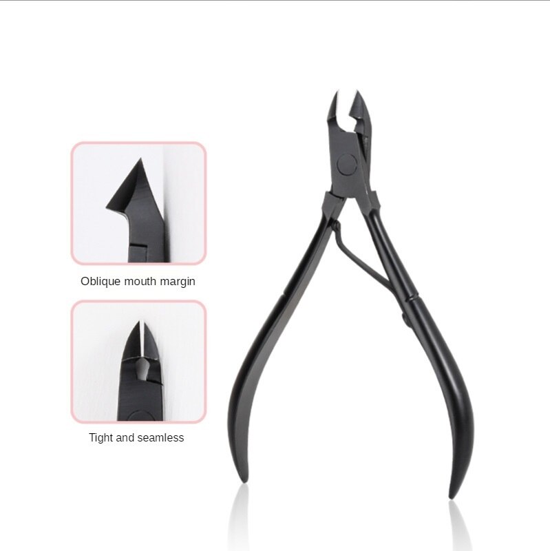 LIZY Double Spring Dead Skin Forceps Scissors Stainless Steel Beauty Pliers Cuticle Nippers Slant Edge Toenail Clippers Scissors
