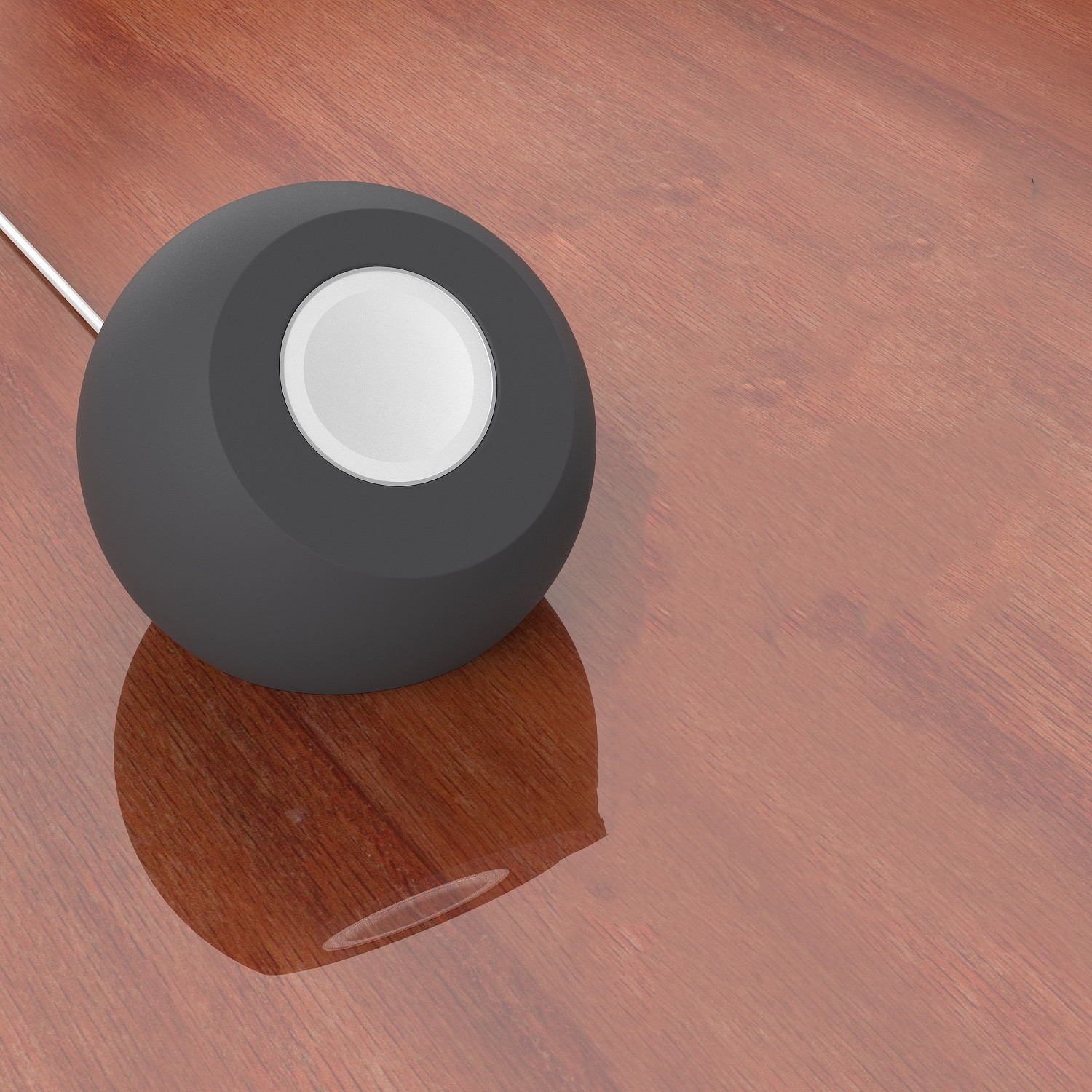 Desk Ball Shape Magnetic Silicone Charging Holder For Apple Iwatch Safe Wireless Charger Dock Station Watch Charging Stand: GRAY