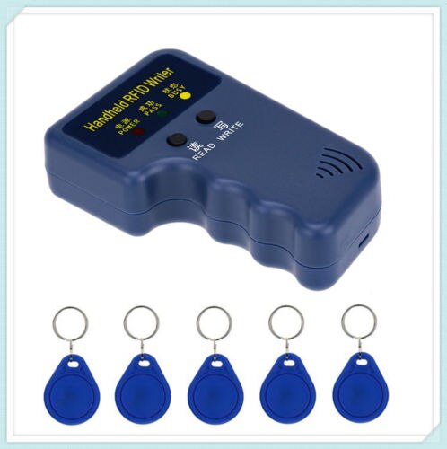 125KHz EM4100 EM4102 RFID ID Copier Writer Reader with 5pcs Writable Key Tag Card: ID COPER 5Keys