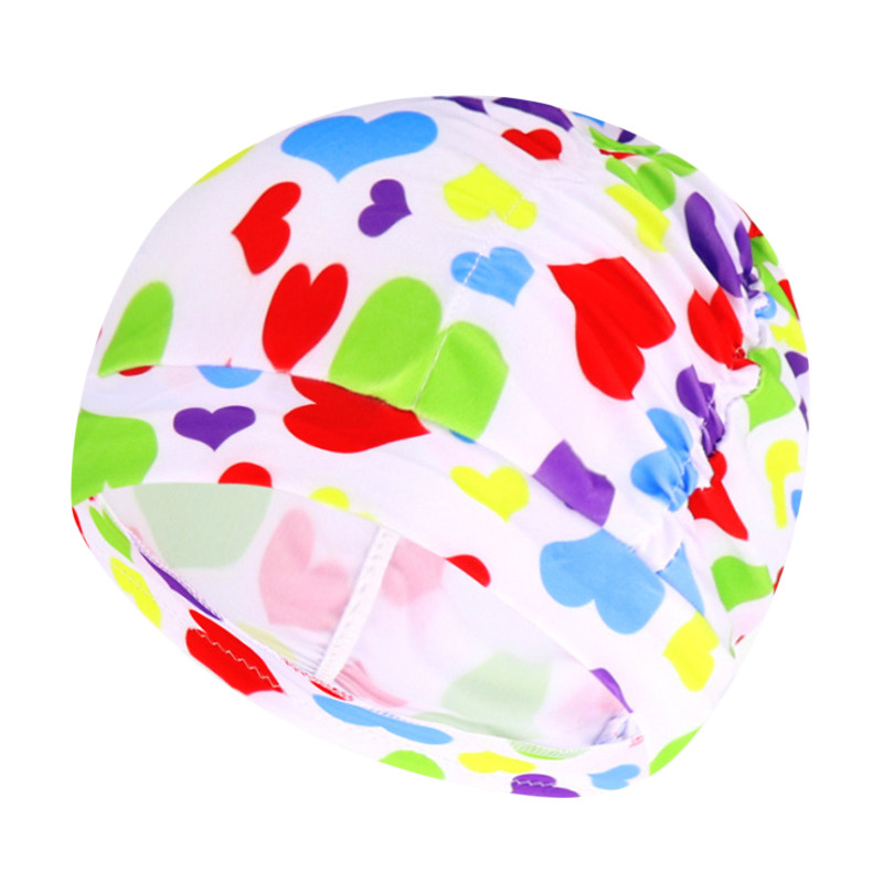 Gorro de baño de nailon elástico para mujer y niña, gorro de baño de pelo largo, drapeado elástico, tamaño libre, turbante deportivo para piscina: violet