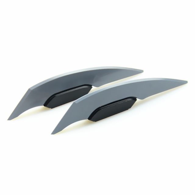 Alerón aerodinámico Universal para motocicleta, pegatina de decoración para Moto, Scooter, 1 par: Gris