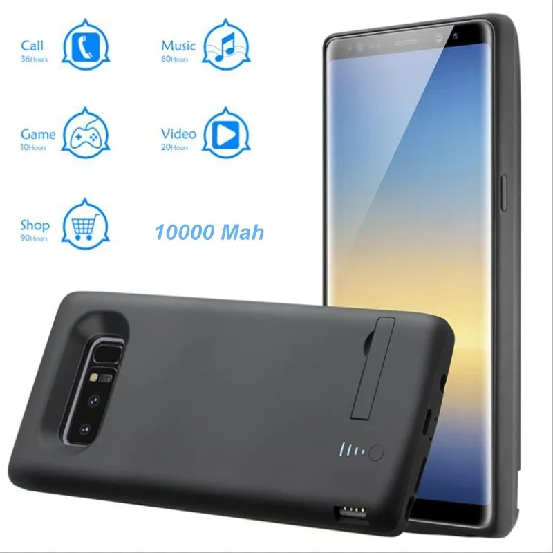 10000 mah powerbank voor samsung galaxy  s23 s22 s8  s10 s10e note 8 9 10 en 20  s20 +  plus  s21 fe (batterijopladerhoesje)