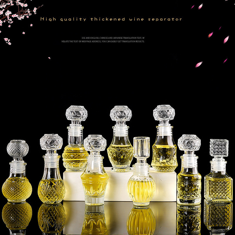 1 buc 50ml sticle mici transparente goale de whisky, vin, sticle mini de alcool din sticlă cu capac cu filet, decantor de whisky