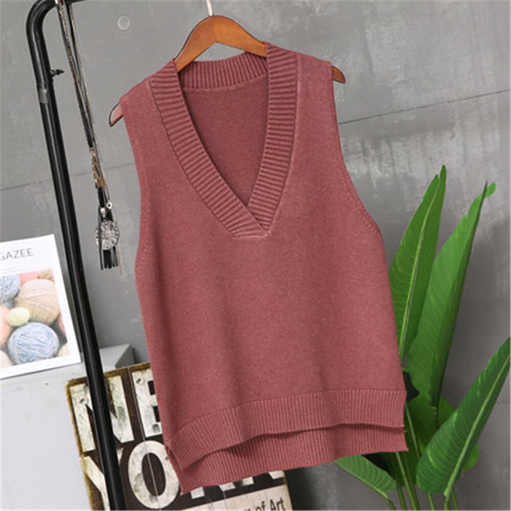 Dameveste vinter overtøj forårs vest vest vinter og koreansk version strikket vest sweater kvinde  pz2883: 7