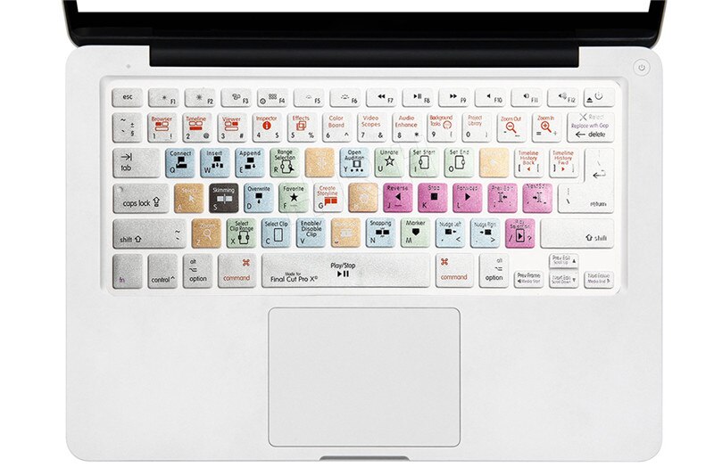 Hrh premiere pro final cut pro x ai ps genvej tastatur skin cover til macbook air pro retina 13 15 17 us/ eu layout både: Final cut pro x
