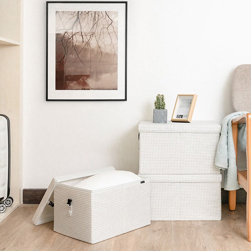 Grand seau à linge étanche pliable, boîte de rangement en coton et lin pour sous-vêtements et vêtements, organisateur domestique