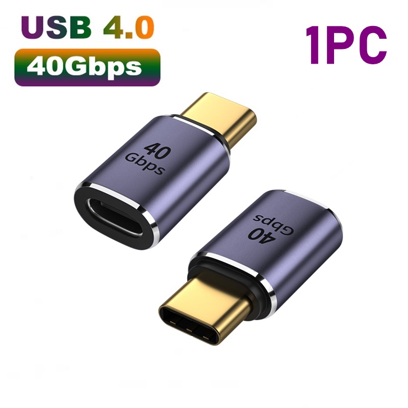 USB 4.0 Adapter USB C zu USB C Thunderbolt 3/4 40Gbps OTG Verlängerungskabel Adapter Typ C Stecker auf Buchse Konverter für PC Laptops: orange