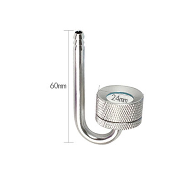 ​Aquarium CO2 atomizer fish tank aluminum alloy CO2 diffuser CO2 regulation generator system CO2 refiner plant CO2 atomizer: Silver 60X24mm