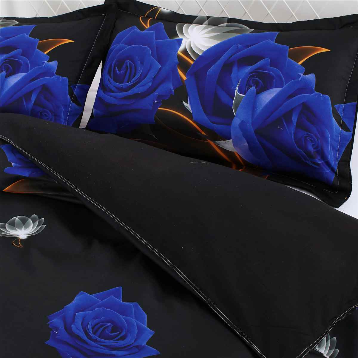 3pcs Bedding Set luxury 3D Rose Cotton Bedding sets Bed Sheet Duvet Cover Pillowcase Cover set King Twin Queen size Bedspread