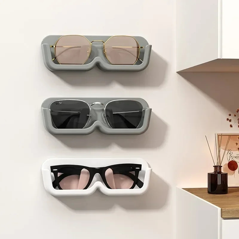 Rangement mural auto-adhésif pour lunettes T1, porte-lunettes de soleil, décoration de garde-robe, rangement pour la maison, affichage T1