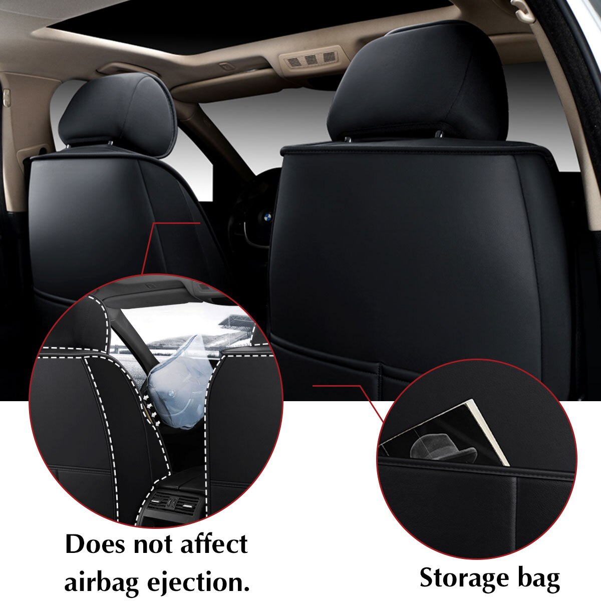 Universial Front Car Seat Cover Protector Auto Covers Pu Lederen Volledige Bescherm Antislip Voor De Meeste Auto