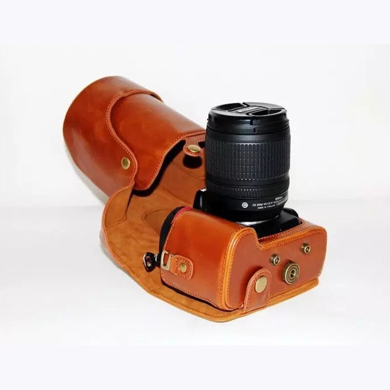 Funda de piel sintética portátil para Canon EOS 60D 70D 80D 90D 80D MarkII DSLR, funda protectora para cámara: Brown