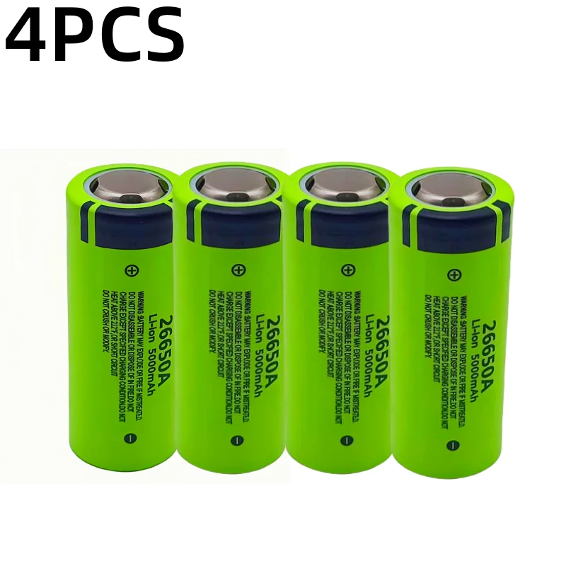100% brand ,original,high,true capacity 26650A 5000mAh 3.7V lithium-ion rechargeable battery 26650 flashlight: SKY BLUE