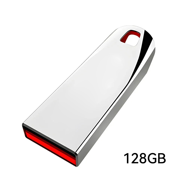 2TB Metal USB Flash Drive High Speed Rotating Pen Drive with Keychain 32GB Optional Waterproof USB Stick for Data Storage: WHITE