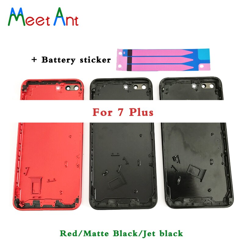 Alta qualidade capa traseira para o iphone 7 7g ou 7 plus 7 plus habitação bateria capa traseira porta chassi quadro + bateria etiqueta e ferramenta