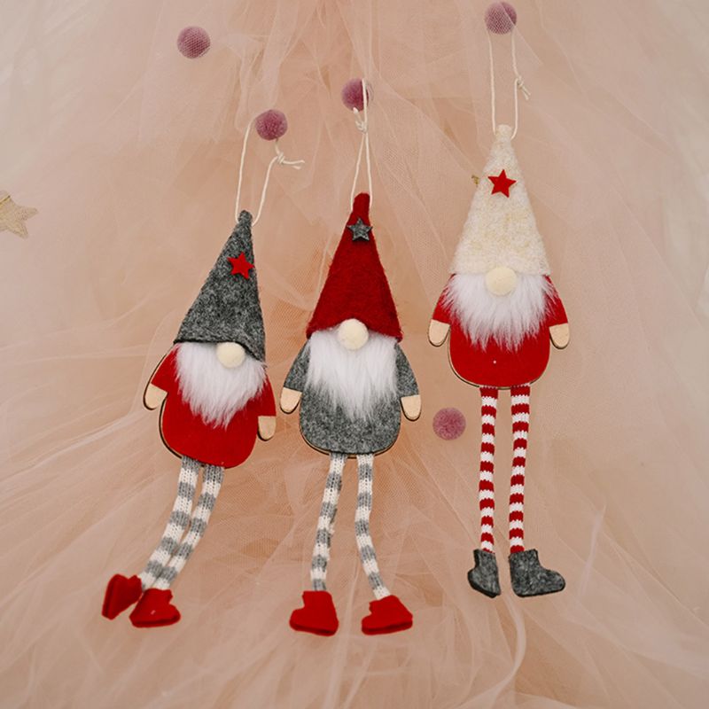 6 stk jul svensk nisse julemandens ornamenter hængende juletræ pejs
