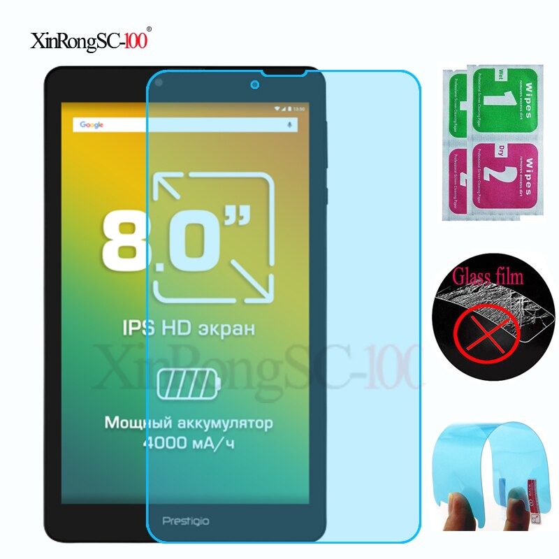 Zachte TPU Nano-coated Screen Protector Beschermfolie voor Prestigio MUZE 3708 3G PMT3708_3G_C 8 inch tablet GEEN gehard Glas