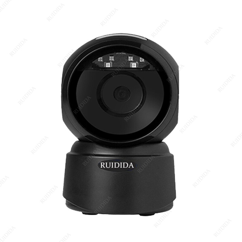 1D 2D Qr Code Scanner Wired Bar Code Scanner Usb Desktop Lezer Draagbare Handsfree Omnidirectionele Automatische Scanner Voor Barcode: Default Title